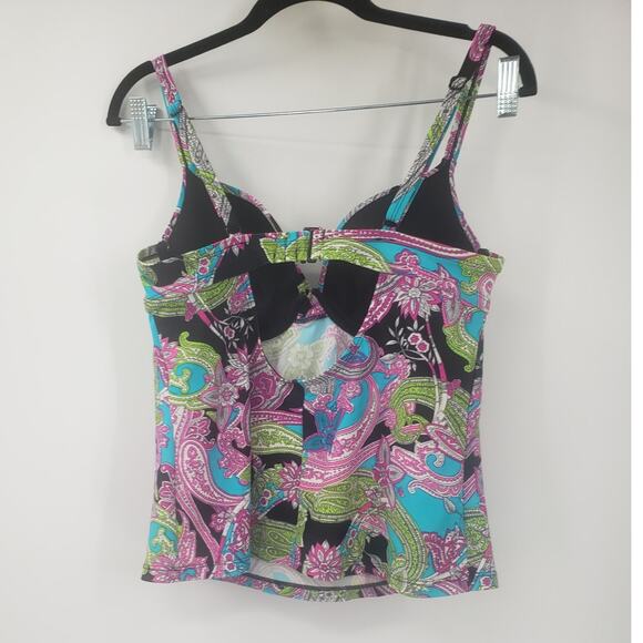 MAIDENFORM Tankini Swimsuit Top Womens Size 36C - Picture 2 of 4